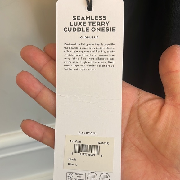 NWT seamless luxe terry cuddle onesie alo yoga - Picture 7 of 7
